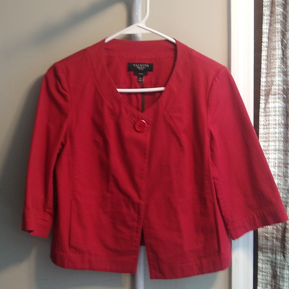TALBOTS  Crop Swing Jacket  SZ 8p preloved